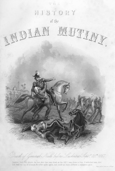 1857年9月25日、ラクナウ以前のニール将軍の死、c1860 作： Unbekannt