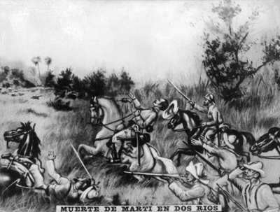 二河川の戦いにおけるマルティの死、1895年、1920年代 作： Unbekannt
