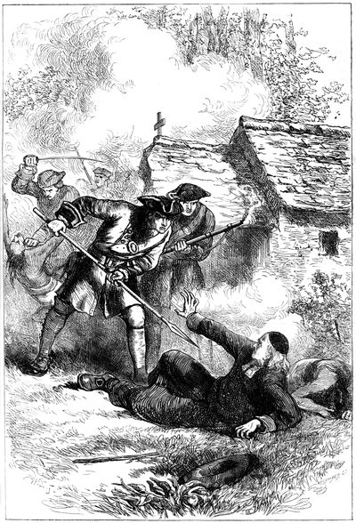 アメリカのフランスのイエズス会宣教師、セバスチャン・ラーレの死、1724年 作： Unbekannt