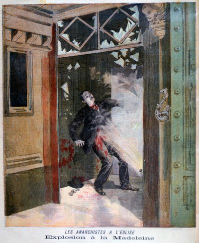 1894年、パリのマドレーヌ教会でのアナキストジャンポーウェルの死 作： Unbekannt