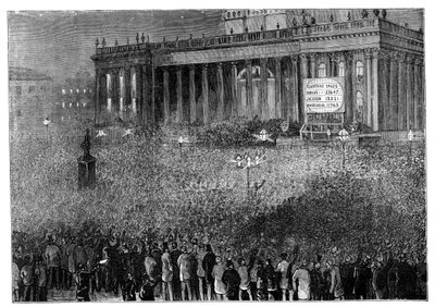 総選挙中の投票結果、リーズ、ウェストヨークシャー、1880年の宣言 作： Unbekannt