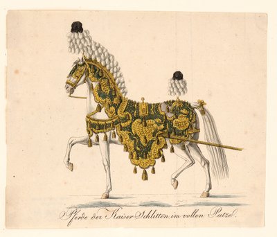 皇帝式馬車の装飾された馬の家具、1815 作： Unbekannt