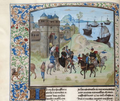 ブルボン公ルートヴィヒ 2 世のジェノヴァからチュニスへの出発、1470～1475 年頃。 作： Unbekannt