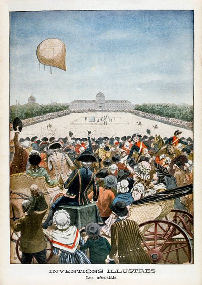 1783年6月27日、パリからの気球の出発、1901年 作： Unbekannt