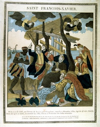 イエズス会を設立した宣教師、聖フランシスコ ザビエル 1506 ～ 1552 年の描写、19 世紀 作： Unbekannt