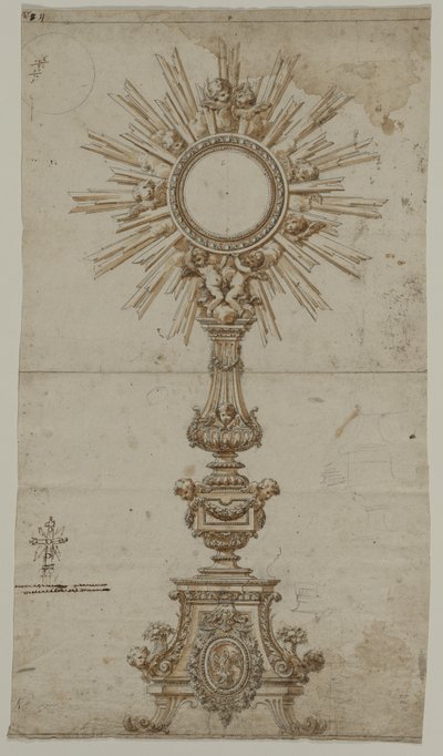 Monstrance、1600年代のためのデザイン。 作： Unbekannt