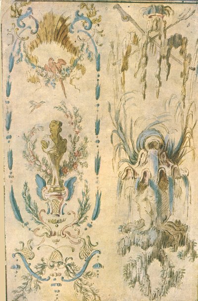 壁画装飾のデザイン、フランス、1928。 作： Unbekannt