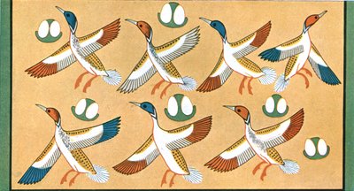 アイチェシ、テーベ、エジプト、1928年の墓の天井画の詳細。 作： Unbekannt