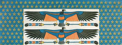 1928年、サッカラのベケンラネフの墓の天井画の詳細。 作： Unbekannt