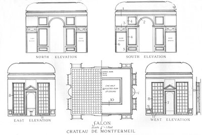 サロンの詳細、シャトードモンフェルメイユ、パリ、1924 作： Unbekannt