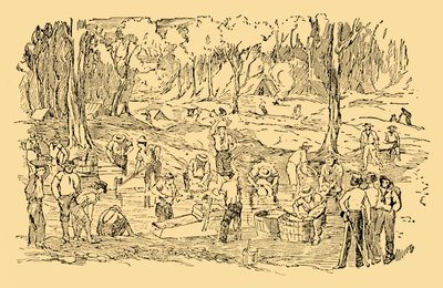 1851年、c1930年にオーストラリアで金の採掘と洗浄を行いました。 作： Unbekannt
