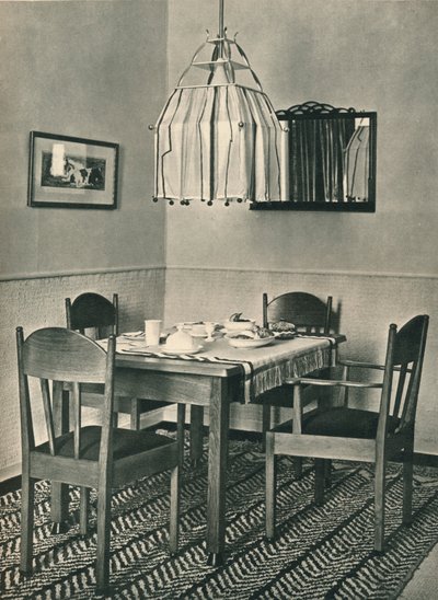 Willem Penaatが設計したダイニングテーブルと椅子、1928 作： Unbekannt