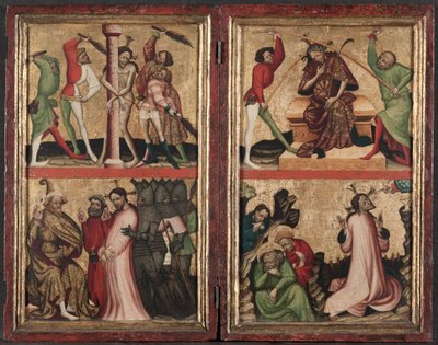 キリストの受難を伴うディプティク、c。 1400。 作： Unbekannt