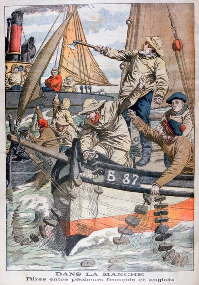 海峡におけるフランスとイギリスの漁師の間の紛争、1904 作： Unbekannt