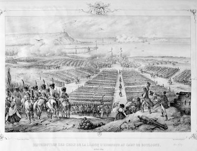 1804年、1804年8月16日、ブローニュのキャンプでの軍団の十字架の分布 作： Unbekannt