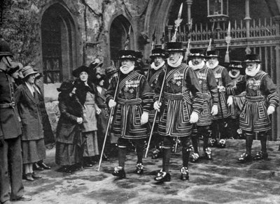 Yeomen Warders、ロンドン塔、1926-1927による貨幣の分配 作： Unbekannt