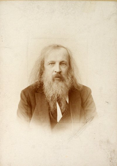 ドミトリメンデレーエフ、ロシアの化学者、c1890-c1907 作： Unbekannt