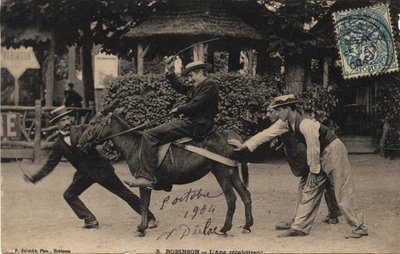 ロバのテツと不屈の精神 - 1904年のポストカード 作： Unbekannt