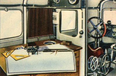ドルニエドXフライングボートナビゲーションルーム、1920年代、1932年。 作： Unbekannt