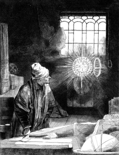 研究におけるファウストス博士 作： Unbekannt