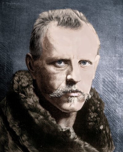フリチョフナンセン博士、ノルウェー北極探検家、1893年 作： Unbekannt