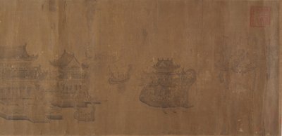 金明湖でのドラゴン ボート レガッタ、14 世紀。 作： Unbekannt
