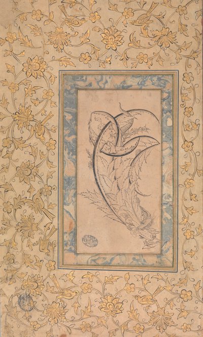 サズの葉に包まれたドラゴン、約。 1550-70。 作： Unbekannt