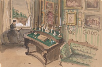 内部の図面: サロン、1857 年。 作： Unbekannt