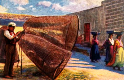 ネットの乾燥、マルタ、c1928。 作： Unbekannt