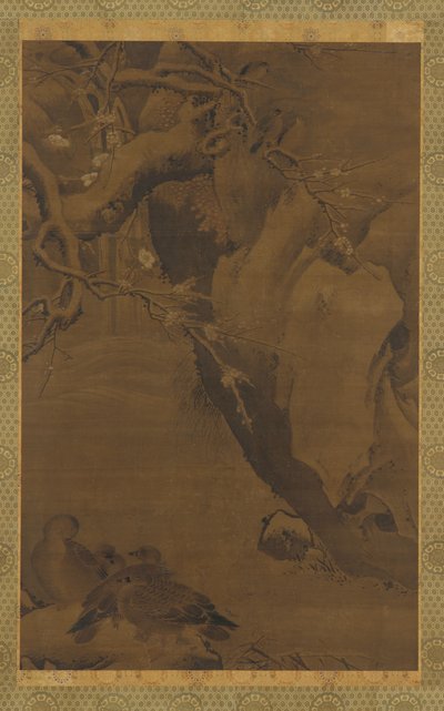 アヒル、急流、張り出した岩、明王朝、16 世紀。 作： Unbekannt