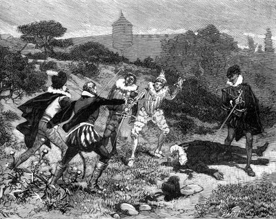 ミニョンの決闘、1578年4月27日1882年から1884年 作： Unbekannt