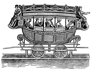 道路輸送から採用された初期のアメリカの鉄道車両 作： Unbekannt
