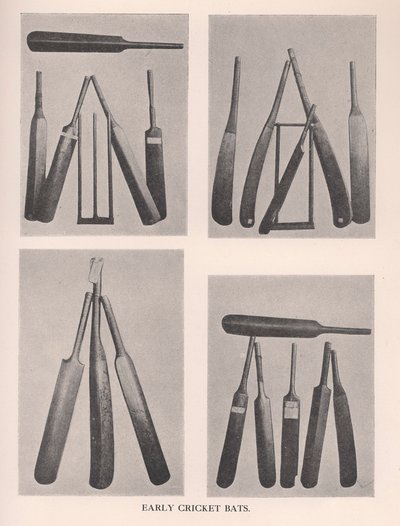 初期のクリケットバット、1912 作： Unbekannt