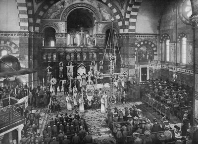 ロンドン、ベイズウォーターのギリシャ教会でのイースターサンデーサービス、1903年1903年 作： Unbekannt
