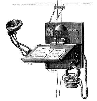 エジソン送信機とポニークラウン受信機、ニューヨーク、c1891 作： Unbekannt