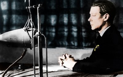 1936年12月11日、エドワード8世が国と帝国に退位の放送を行う。 作： Unbekannt