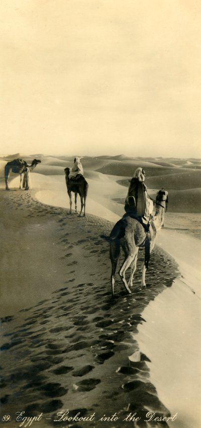 エジプト-砂漠の展望台、c1918-c1939。 作： Unbekannt