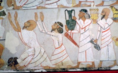 セム族の使節による賛辞の贈呈を示すエジプトの壁画 作： Unbekannt