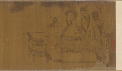 西洋庭園の優雅な集い、明代、16世紀。 作： Unbekannt