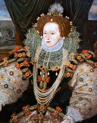 エリザベス1世、イングランドとアイルランドの女王、1588年頃 作： Unbekannt