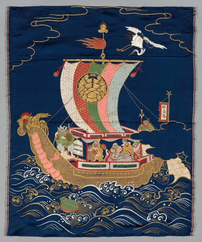 1800年代後半〜1900年代初頭に刺繍された福佐。 作： Unbekannt