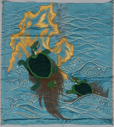 1800年代後半〜1900年代初頭に刺繍された福佐。 作： Unbekannt