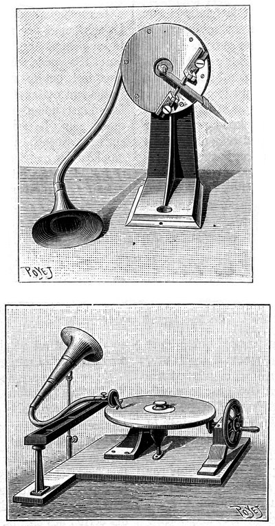 Emile Berliners蓄音機、c1888 作： Unbekannt