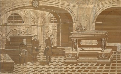 皇帝ニコライ1世、オーストリアのフランシスコ1世皇帝の棺の棺、1835年頃 作： Unbekannt