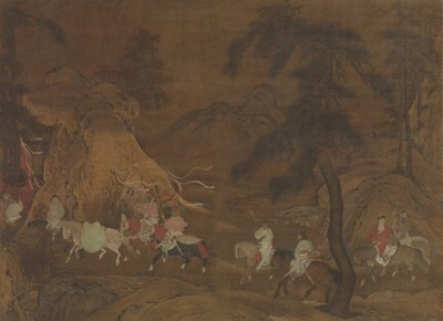 玄宗皇帝の蜀への逃避、12世紀半ば。 作： Unbekannt