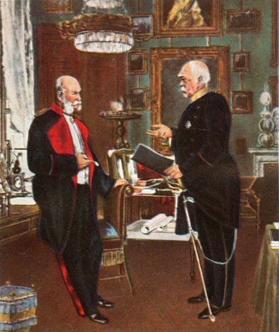 皇帝と首相、1871年、1936年。 作： Unbekannt