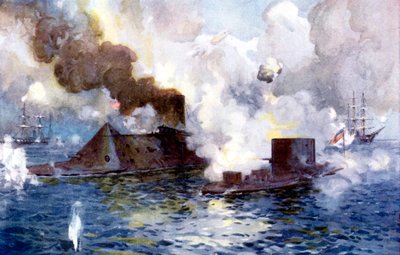 南軍とユニオニストの間の関与、南北戦争、1852年c1890年 作： Unbekannt