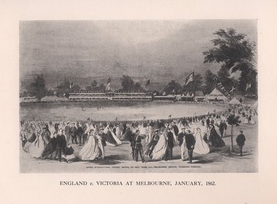 イングランドvsビクトリア、オーストラリア、メルボルン、1862年1912年1月 作： Unbekannt