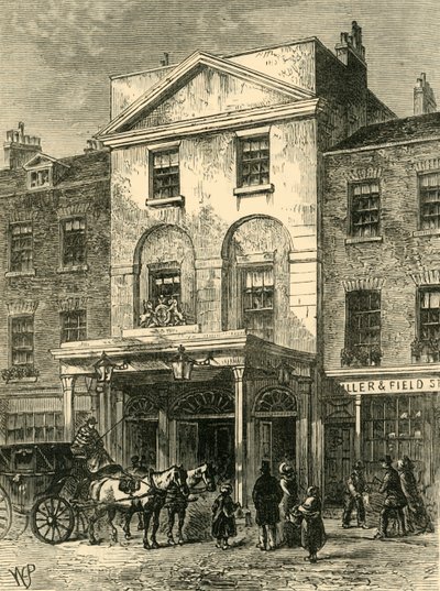 1820年、1878年にアストリーズシアターへの入り口。 作： Unbekannt