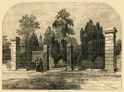 ブロンプトン墓地、c1876への入り口。 作： Unbekannt